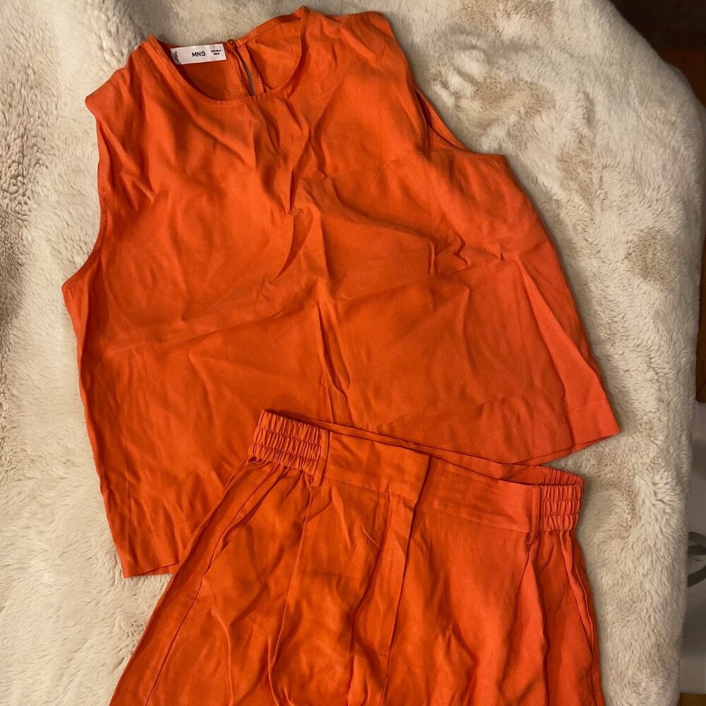 Mango orange tank and shorts set